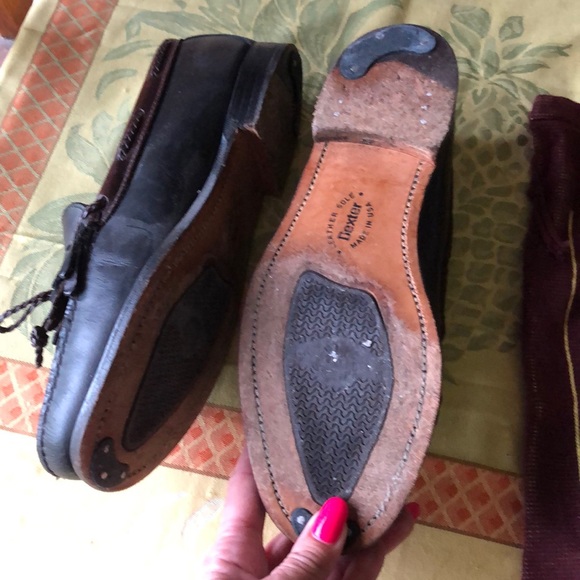 BLACK BURNISHED BROWN LEATHER TRIM DEXTER - Picture 2 of 2